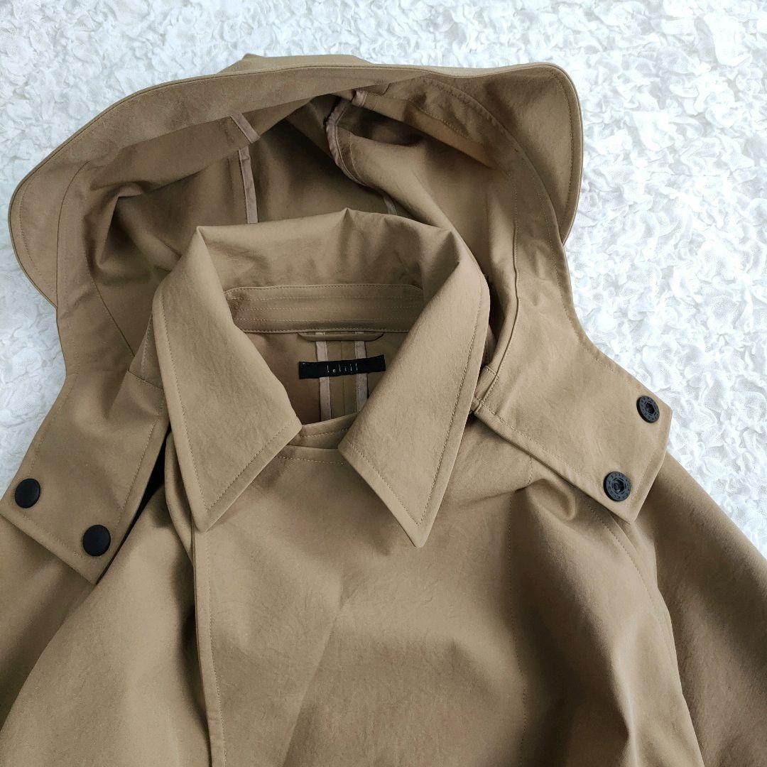 美品✨レリル lelill オールウェザーフードトレンチコート ベージュ 洗える
