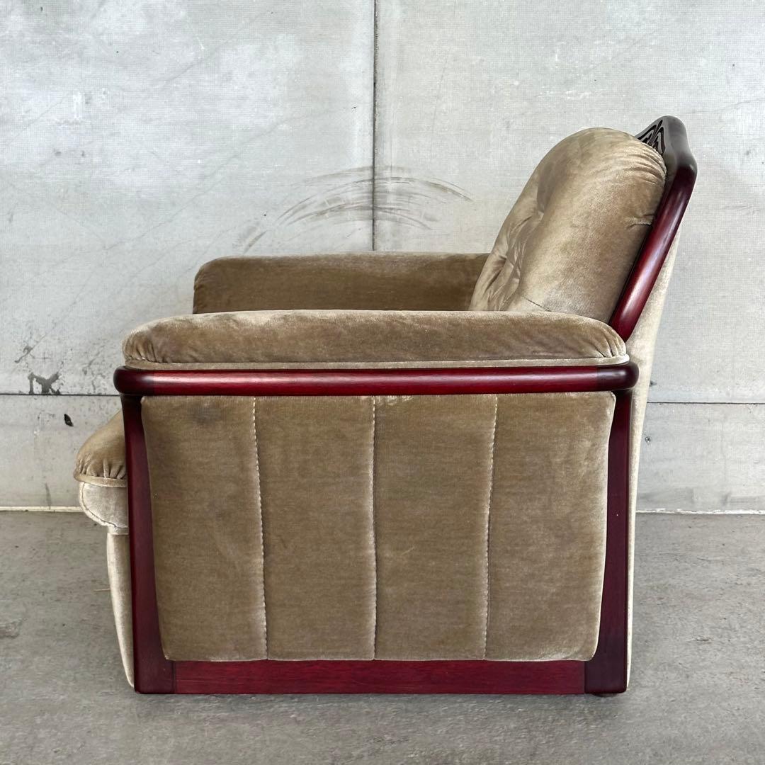 ✧ 80s ✧ 昭和レトロ喫茶 ミッドセンチュリー ベロア ベージュベルベット