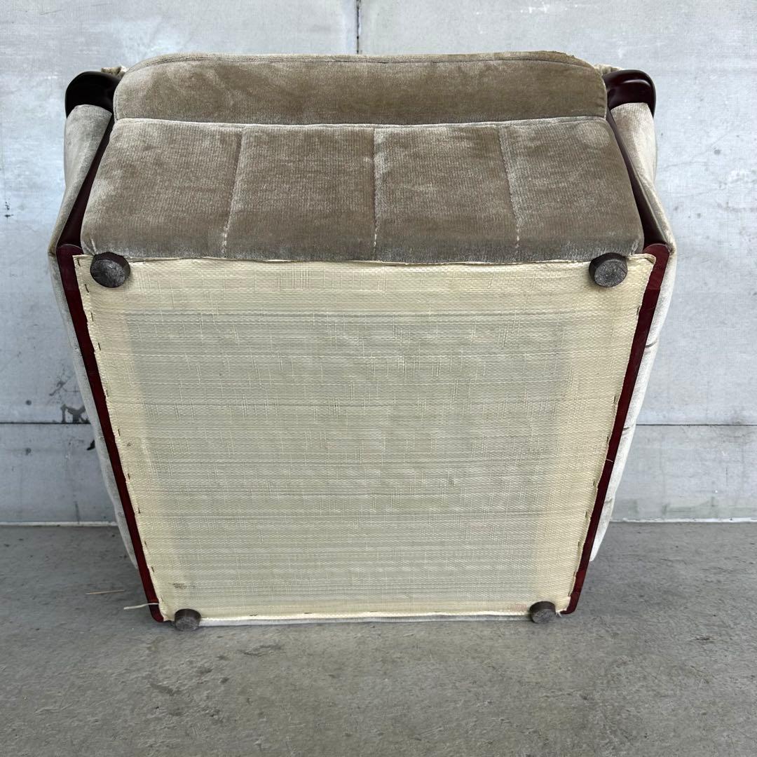 ✧ 80s ✧ 昭和レトロ喫茶 ミッドセンチュリー ベロア ベージュベルベット