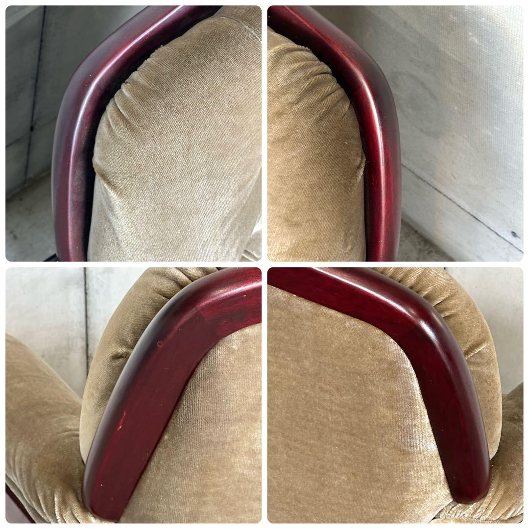 ✧ 80s ✧ 昭和レトロ喫茶 ミッドセンチュリー ベロア ベージュベルベット