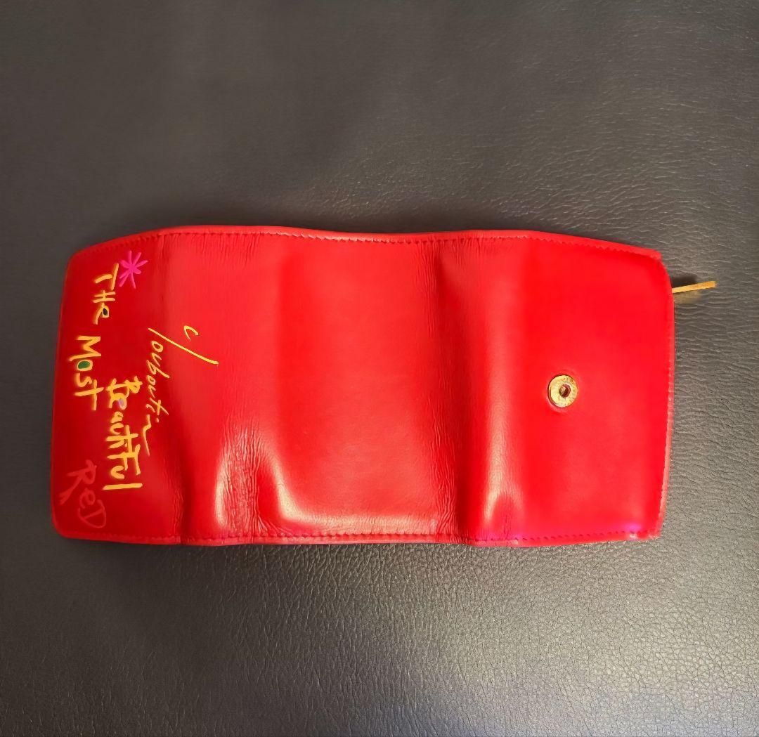 Christian Louboutin クリスチャンルブタン三つ折り財布 レッド