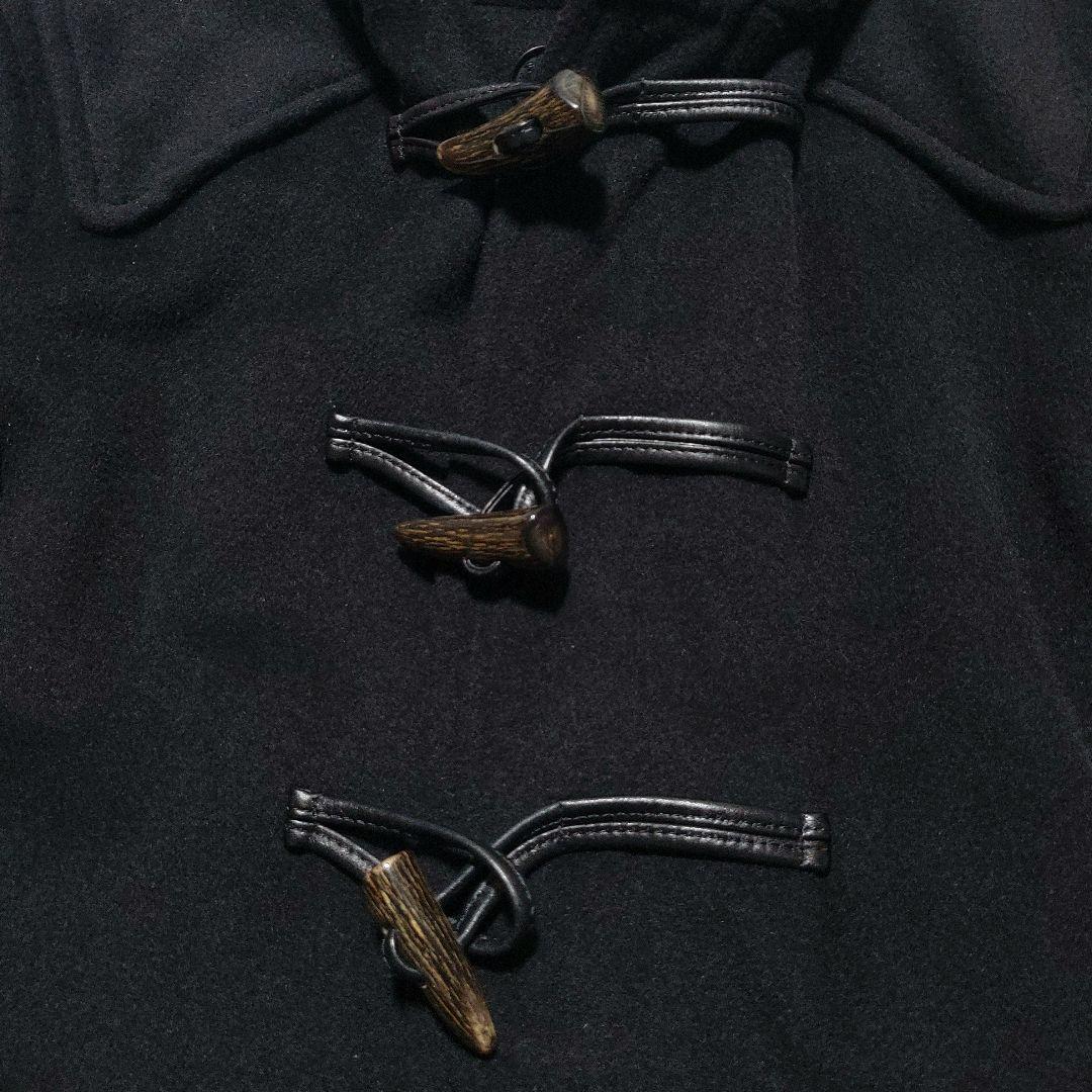 バーバリー　ダッフルコート ノバチェック ホースロゴ 羊毛 水牛トグル ブラック