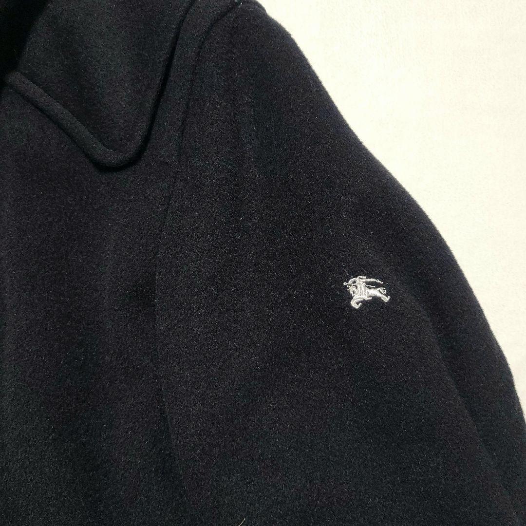 バーバリー　ダッフルコート ノバチェック ホースロゴ 羊毛 水牛トグル ブラック