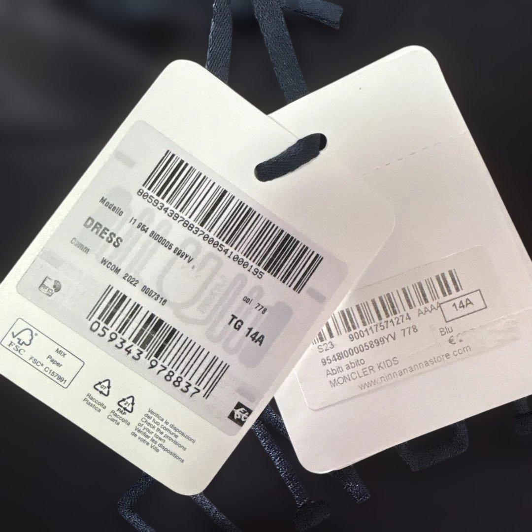 お値下げ✨大人もOK⭐️MONCLER ブラック ノースリーブワンピース・14A