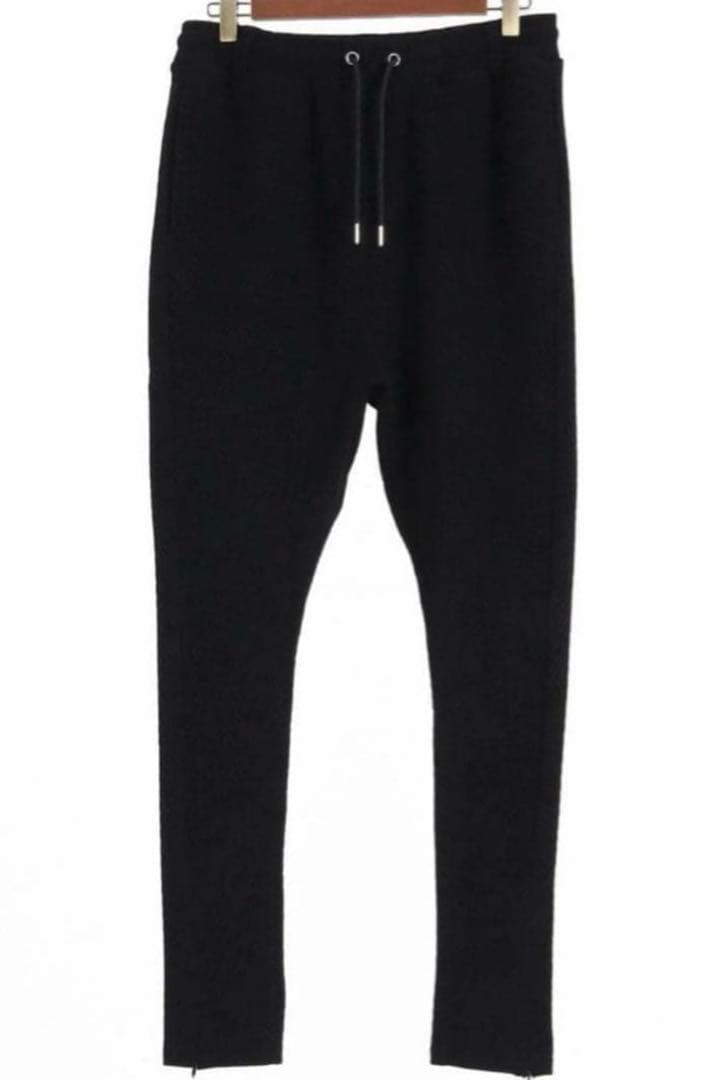 新品未使用　CAMBIO カンビオ【L】ヘリンボーン柄　サルエルパンツ ブラック