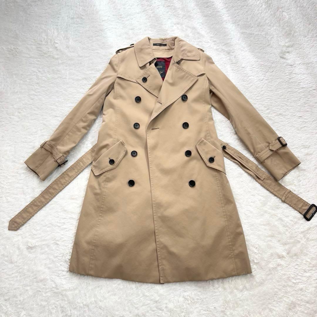 SANYO 100年コート ベージュ 青森ファクトリー製 ライナー付 三陽商会