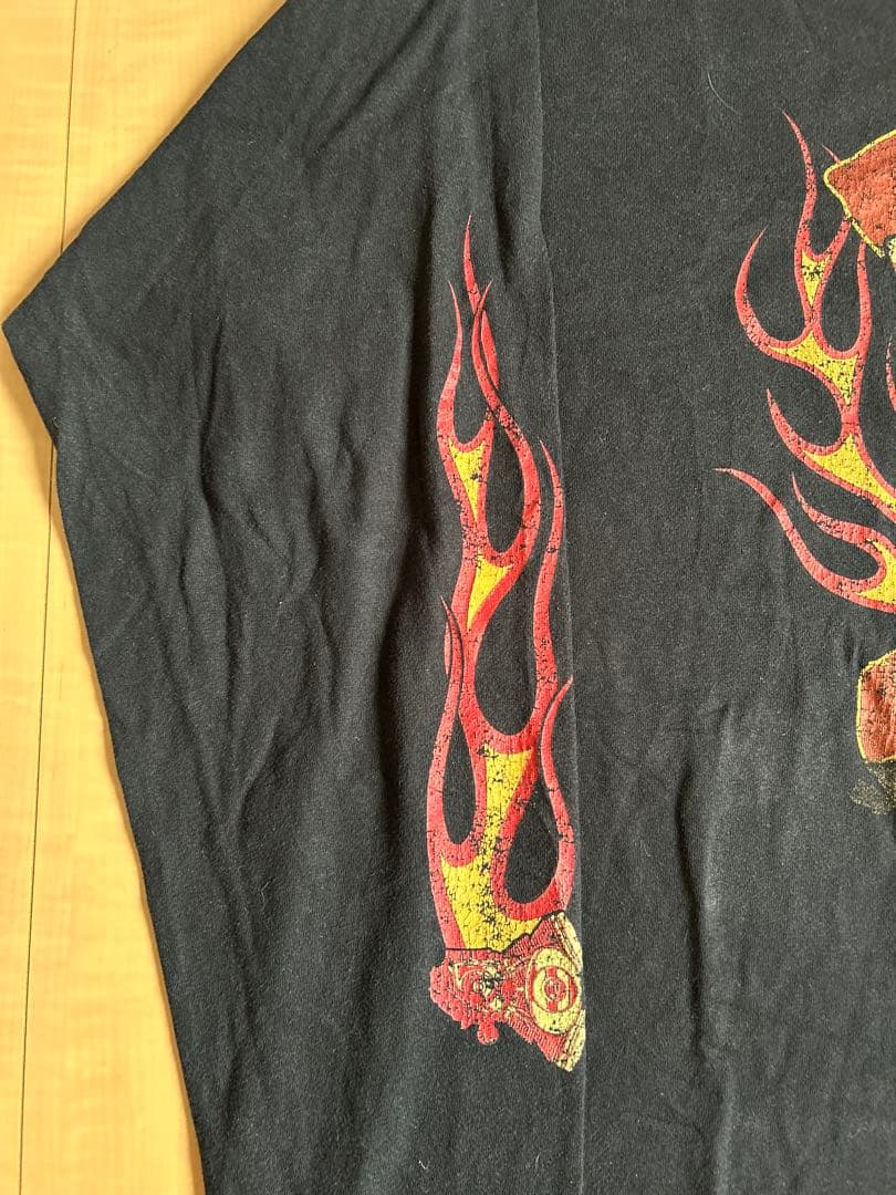 【希少サイズ】ハーレーダビッドソン フレイムスリーブ ロンＴ