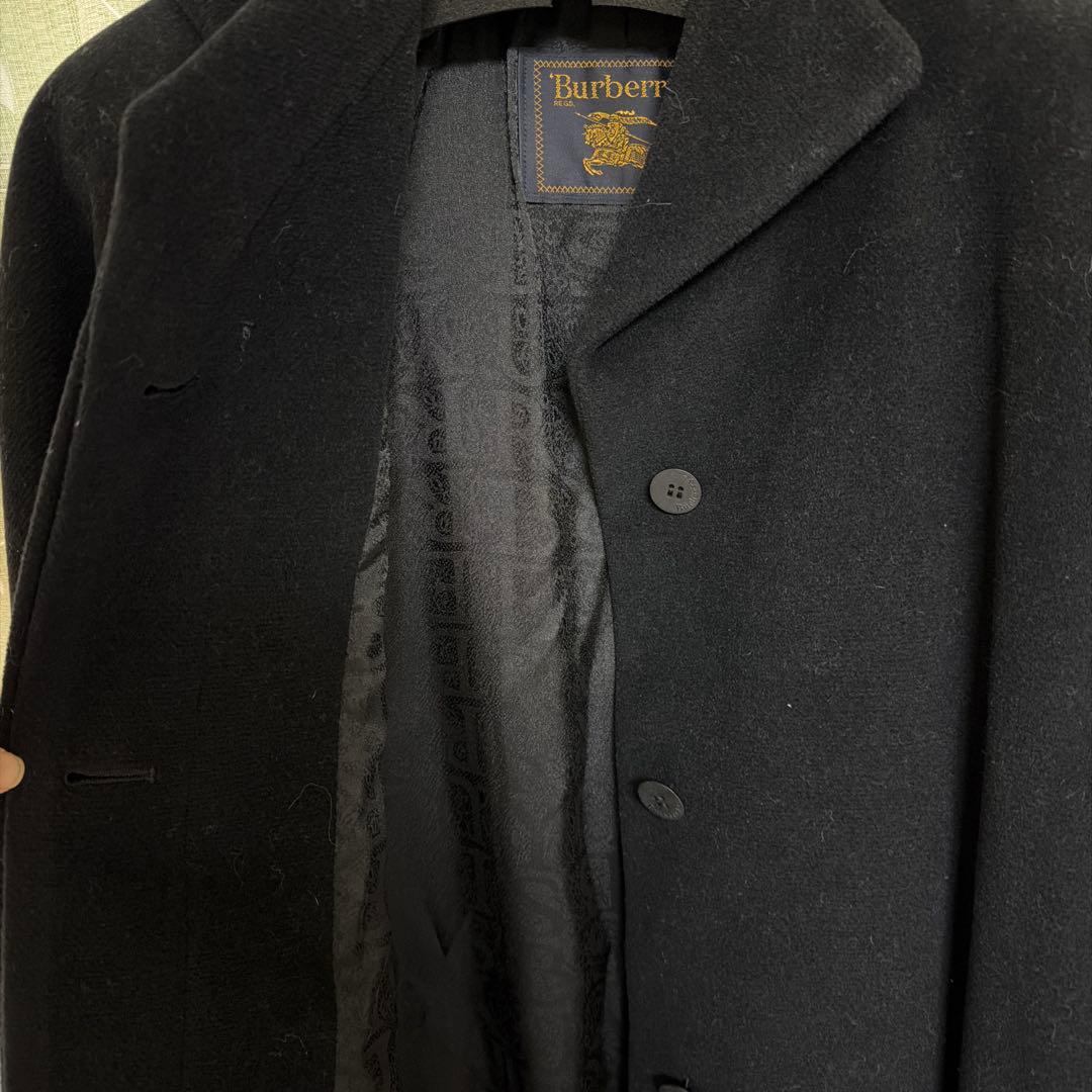 Burberry 黒 ロングコート　7AR アンゴラ、羊毛　未使用