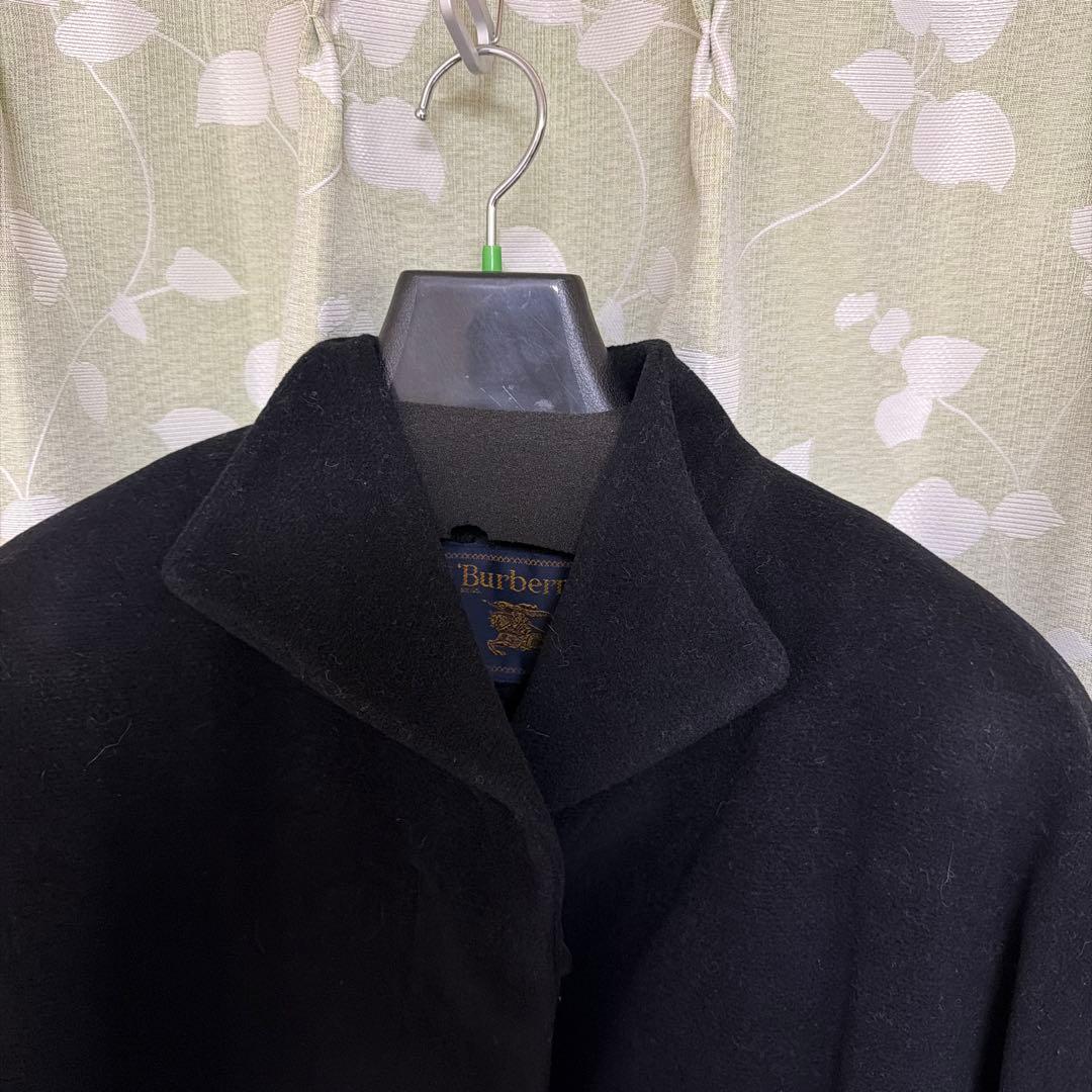 Burberry 黒 ロングコート　7AR アンゴラ、羊毛　未使用