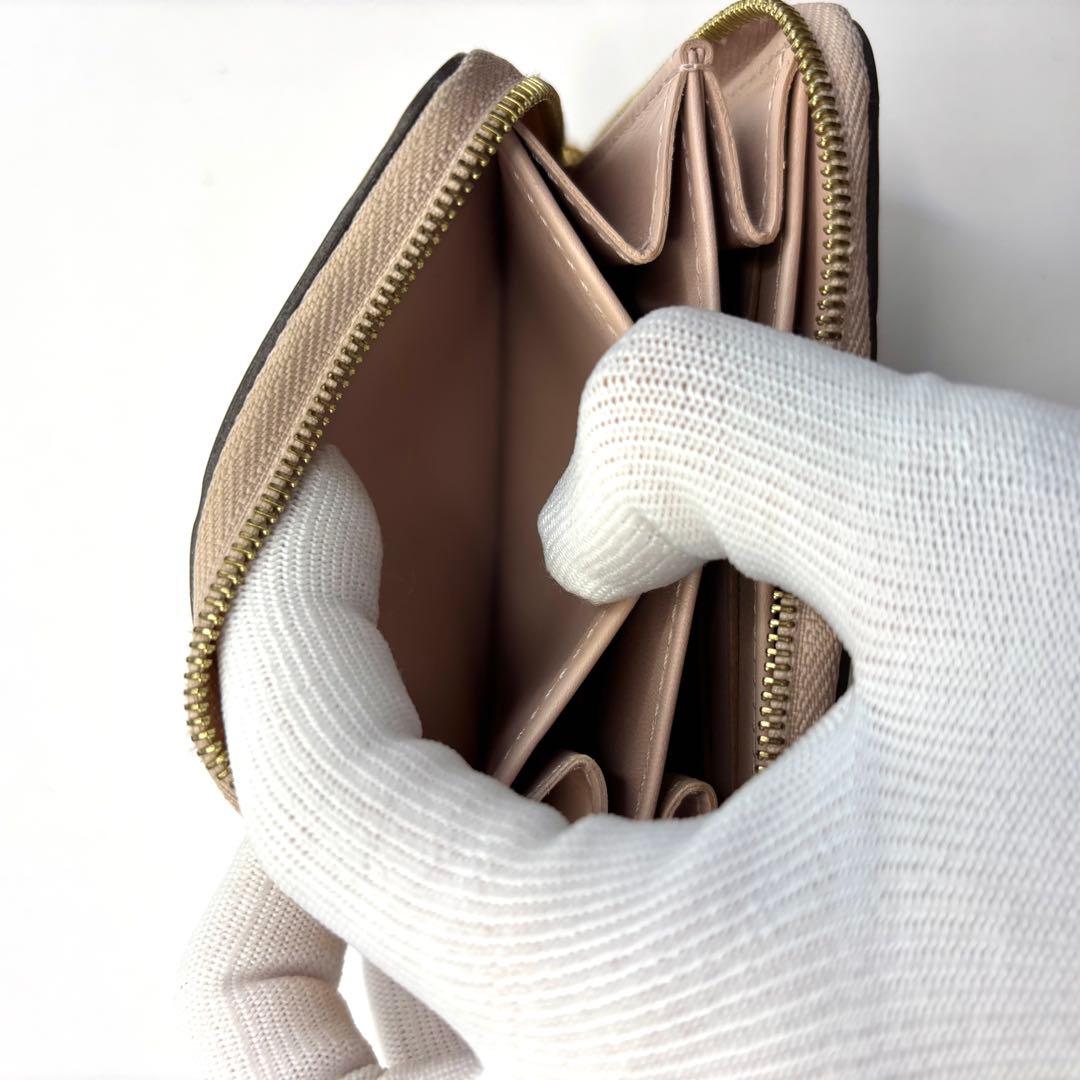 正規品 ルイヴィトン パース ヴェルニ エナメル モノグラム ベージュ