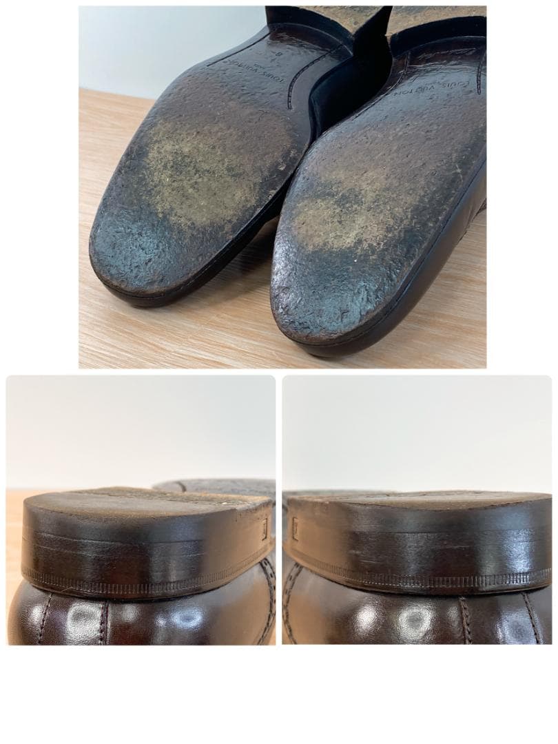 ルイヴィトン ビジネスシューズ 革靴 パンチング モノグラム ブラウン 25㎝