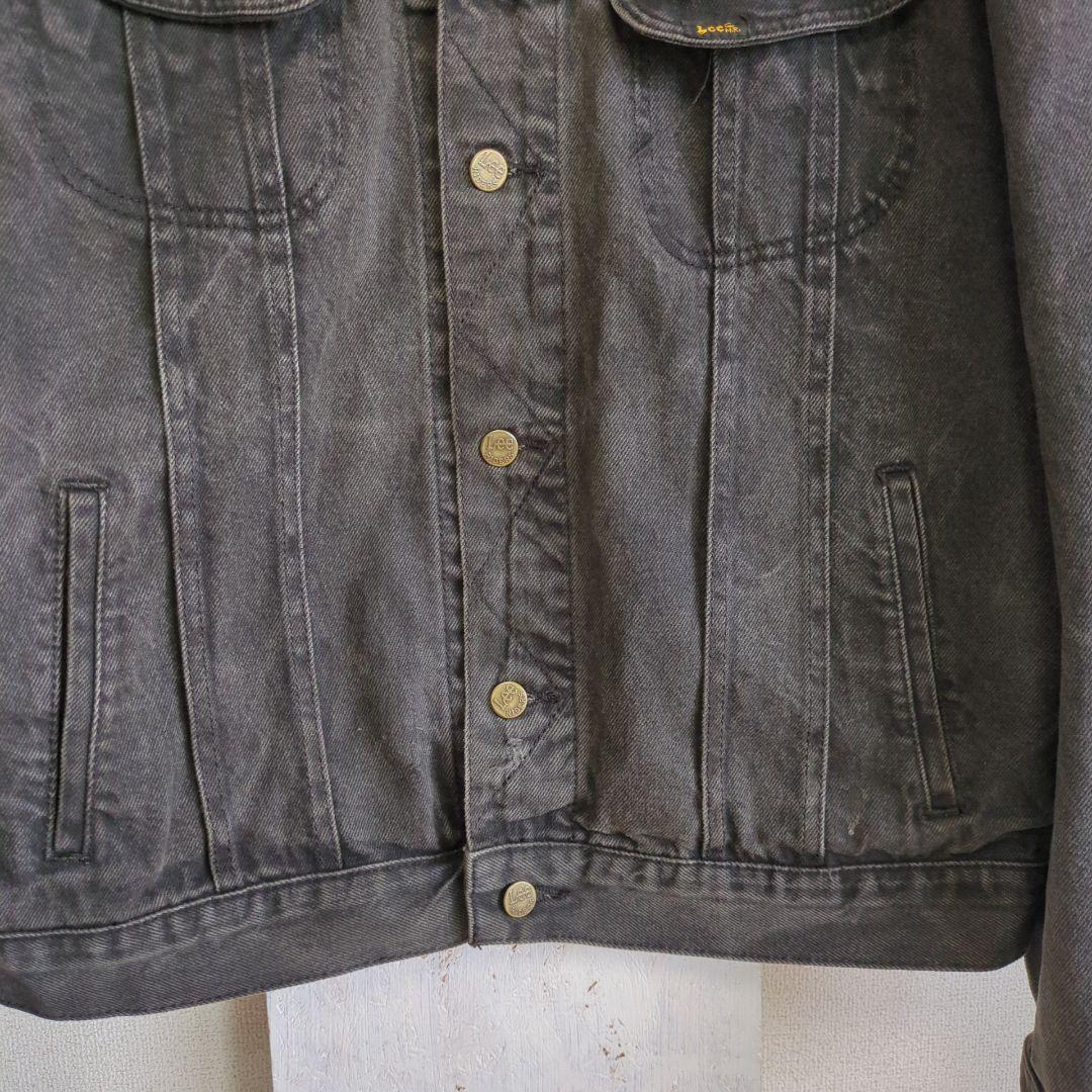 極上フェード　Lee リー　ブラック デニムジャケット XL　墨黒