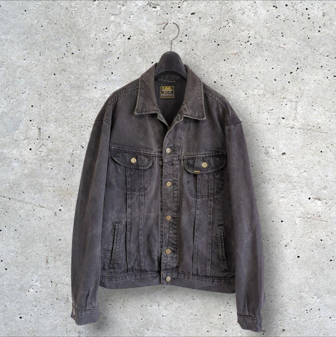 極上フェード　Lee リー　ブラック デニムジャケット XL　墨黒