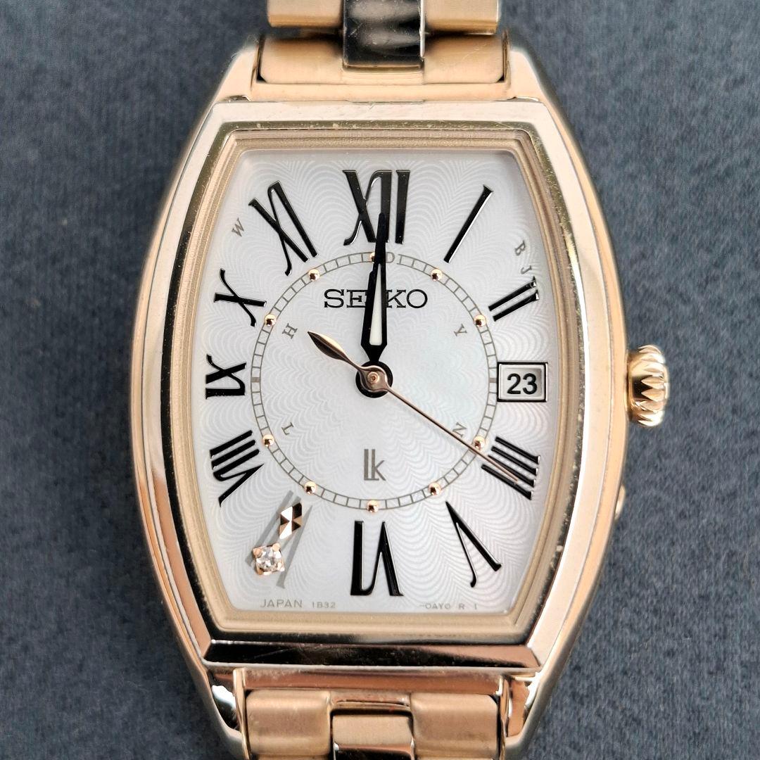 ✨良品 セイコー ルキア SEIKO lk ソーラー 電波 チタン ゴールド