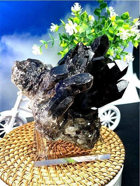 AAA級【魔除け】◆天然モリオン黒水晶原石 B88C6/211C01B