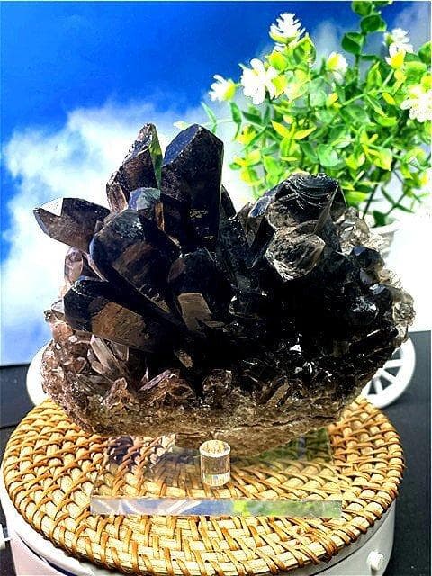 AAA級【魔除け】◆天然モリオン黒水晶原石 B88C6/211C01B