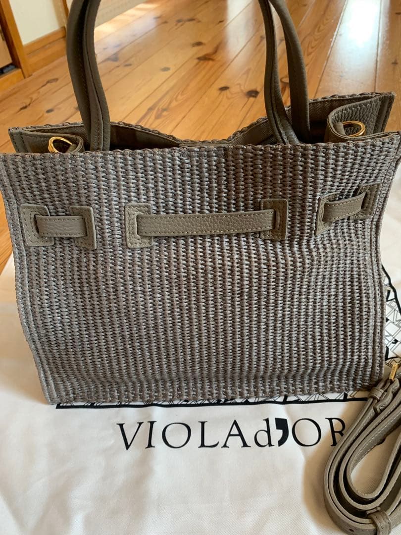 violad'oro ヴィオラドーロ　2way ラフィアシート　カゴバッグ