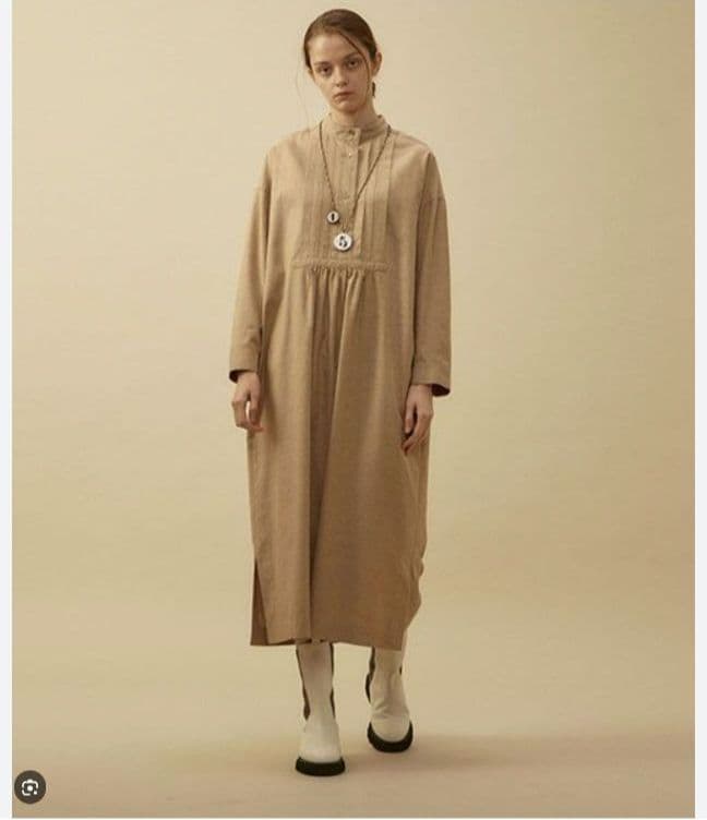 PLAIN PEOPLE プレインピープル コットンヤクワンピース グレー