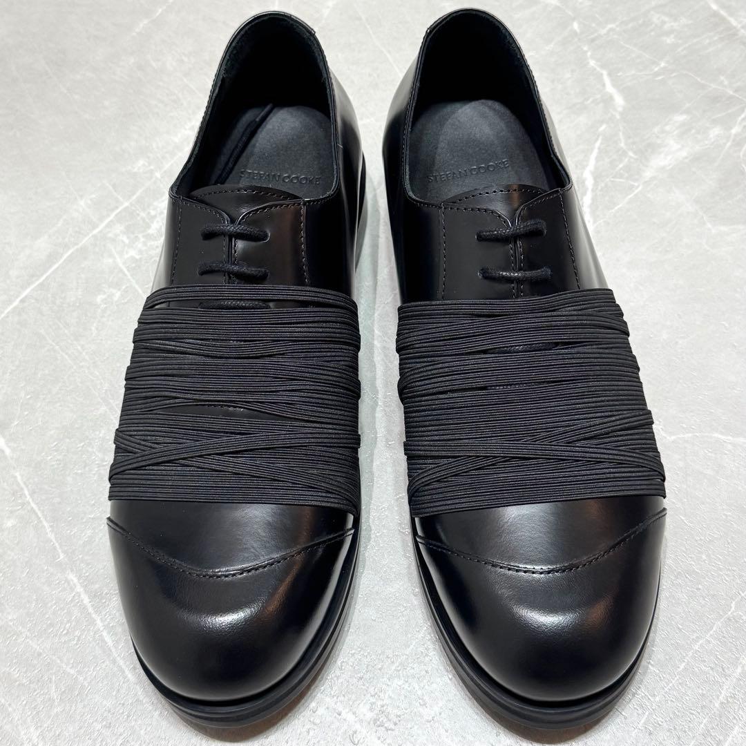 【STEFAN COOKE】BLACK ELASTIC BIKER 43