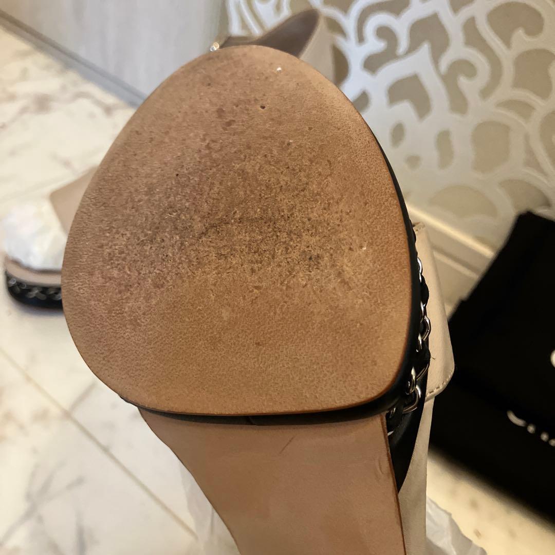 未使用同様❣️シャネルパンプス❣️チェーンデザイン37.5ベージュ❣️