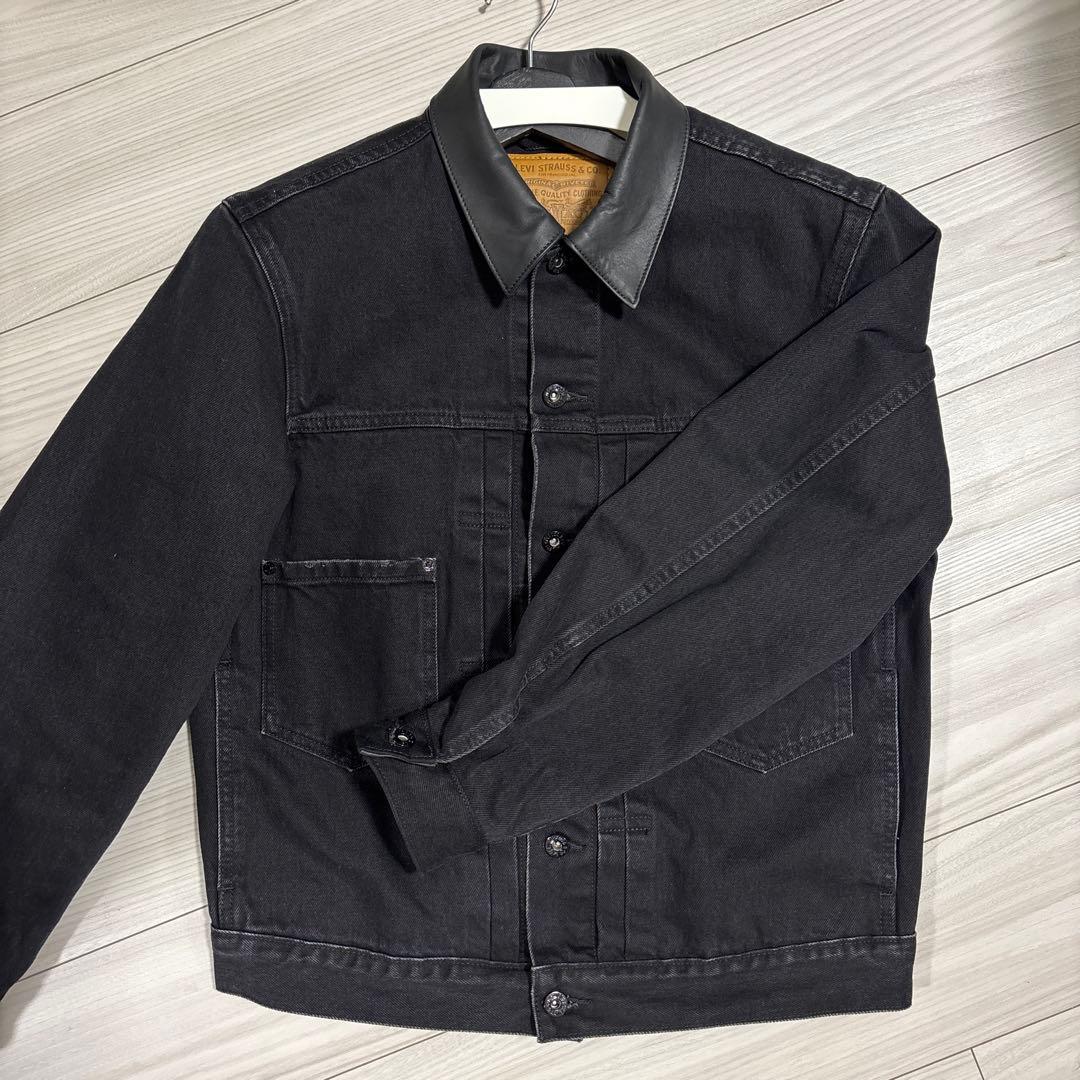 EDIFICE × Levi's 2nd Type トラッカー 襟レザーS