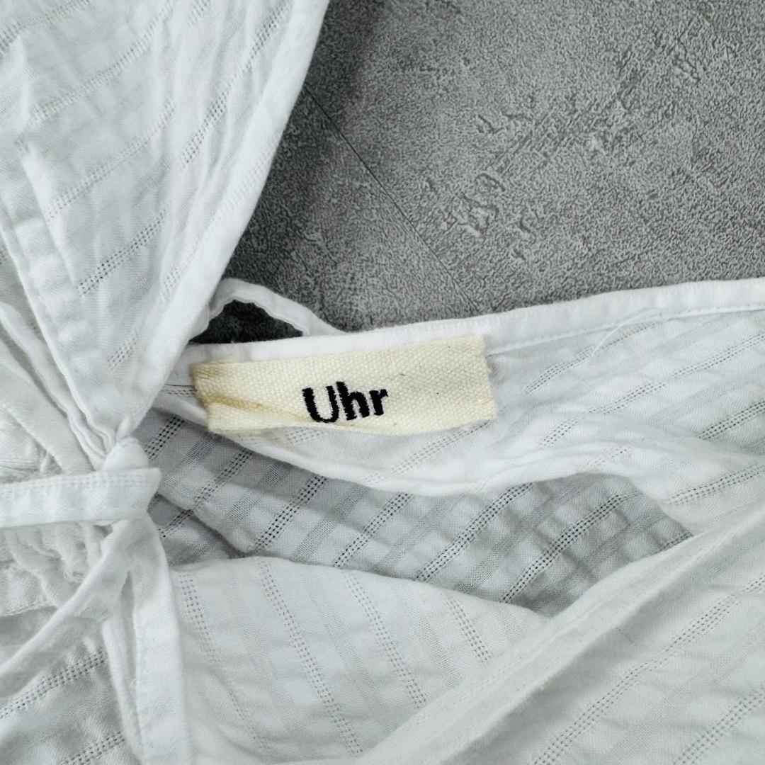 Uhr Gathering Dress　シャーリングドレス　綿100%　ウーア