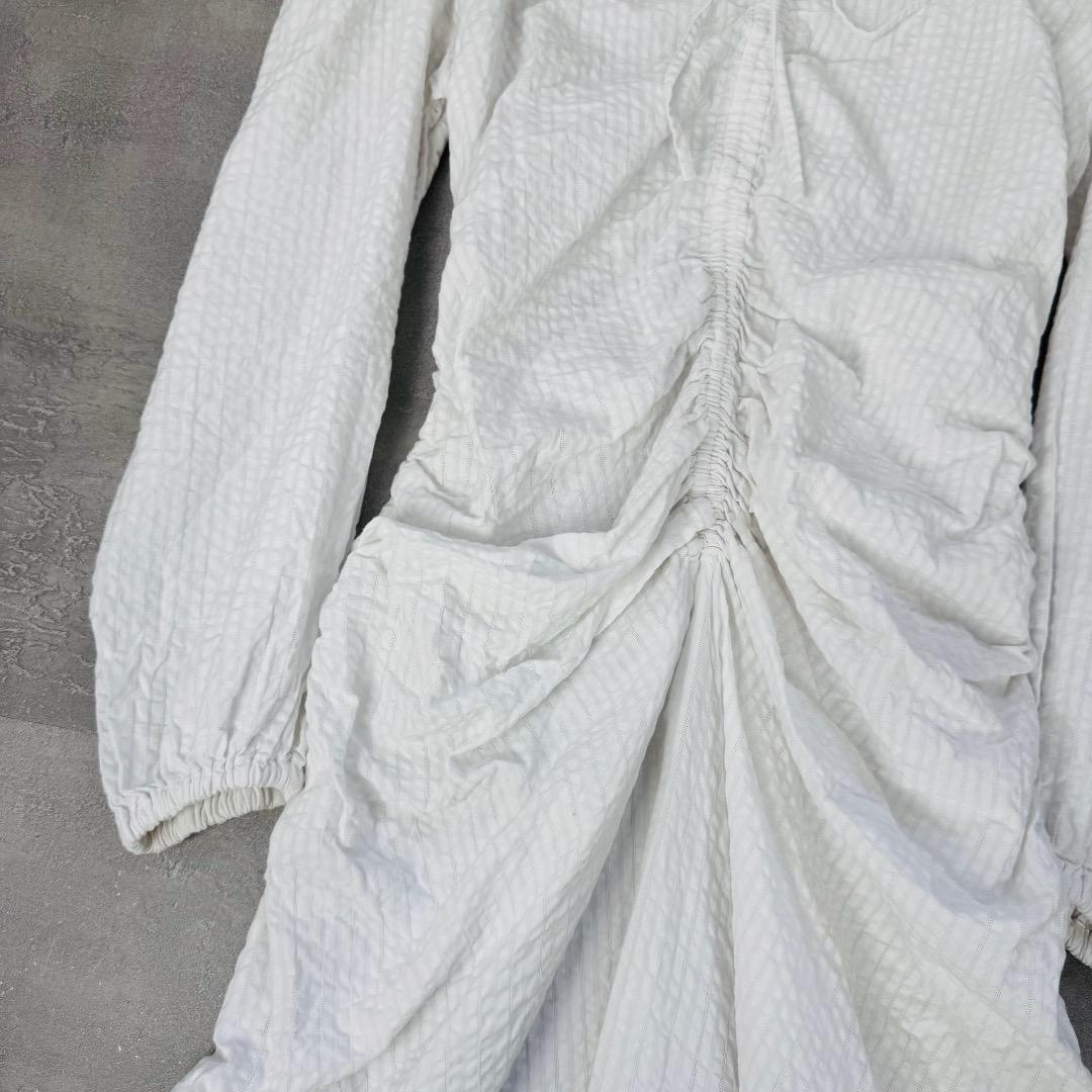 Uhr Gathering Dress　シャーリングドレス　綿100%　ウーア