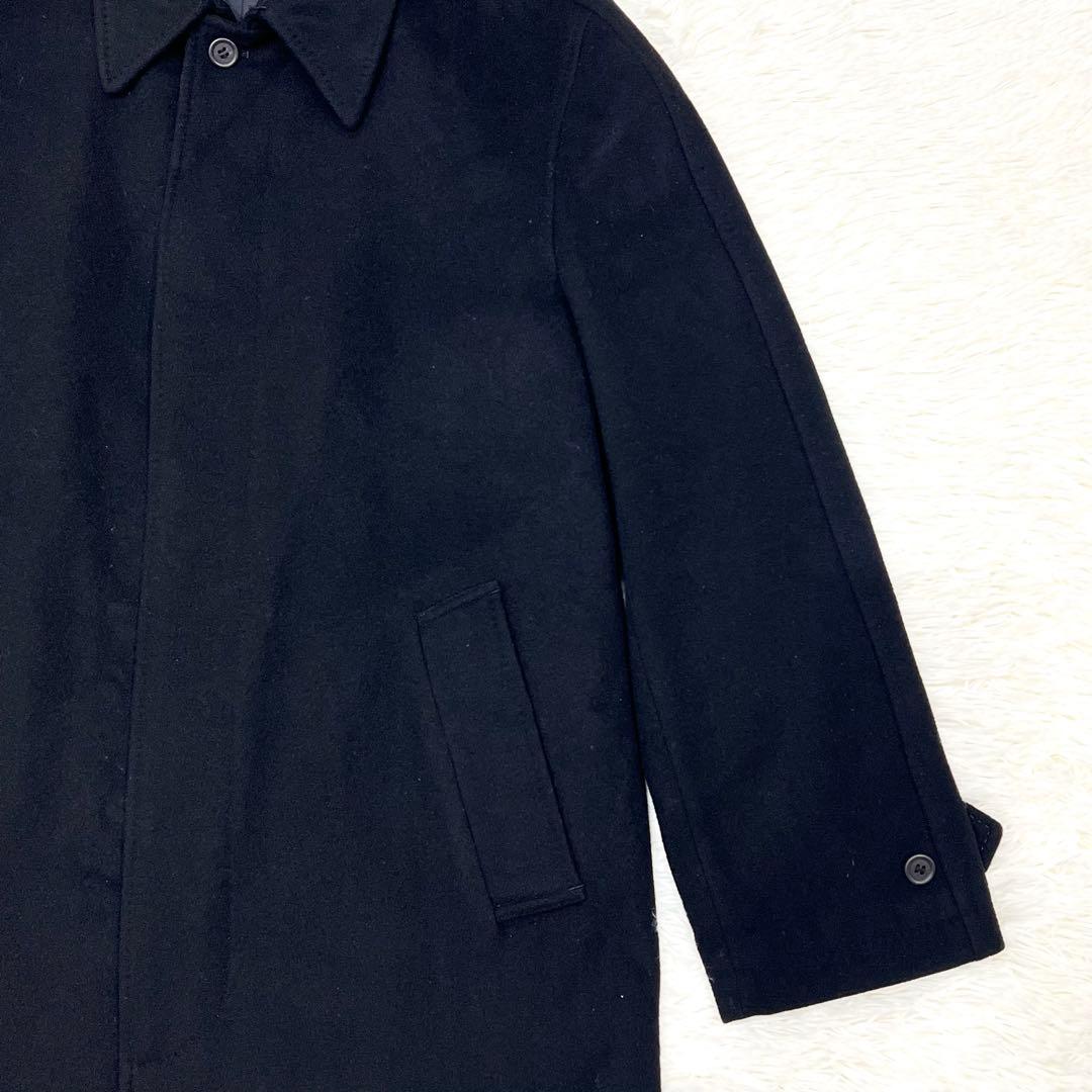 ポールスミス　カシミヤ　ラムウール　ロングコート　黒　M