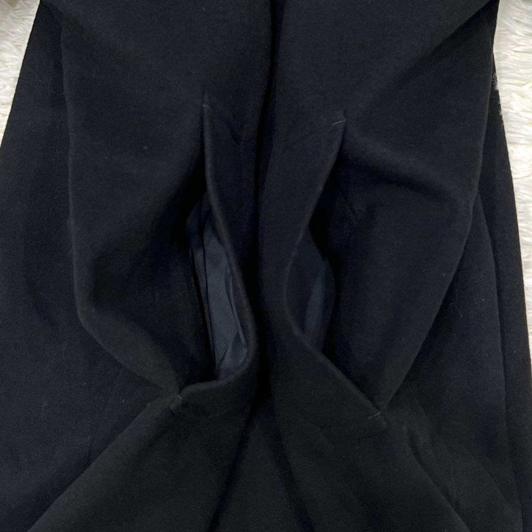 ポールスミス　カシミヤ　ラムウール　ロングコート　黒　M