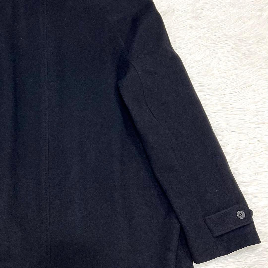 ポールスミス　カシミヤ　ラムウール　ロングコート　黒　M