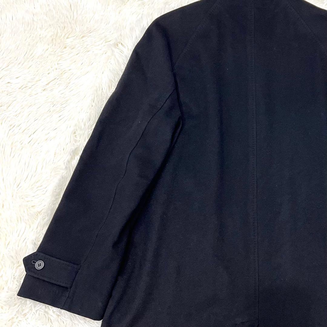 ポールスミス　カシミヤ　ラムウール　ロングコート　黒　M