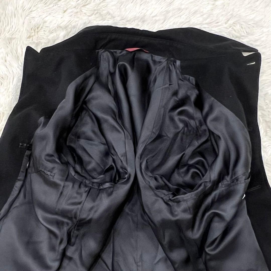 ポールスミス　カシミヤ　ラムウール　ロングコート　黒　M