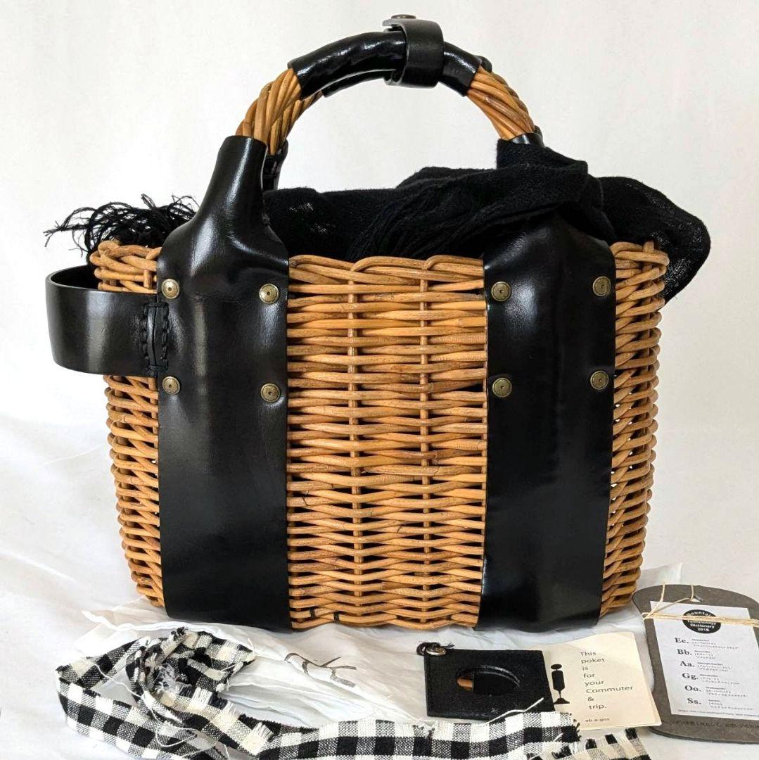 ebagos エバゴス ヤマノコトバ 18AW オイルショルダー 籠バッグ 紅籐