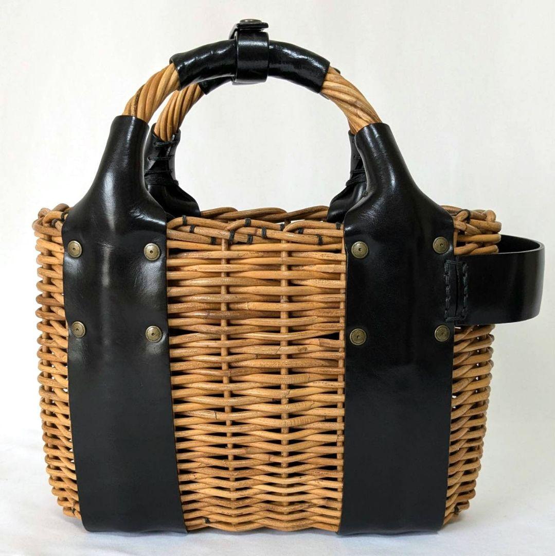 ebagos エバゴス ヤマノコトバ 18AW オイルショルダー 籠バッグ 紅籐