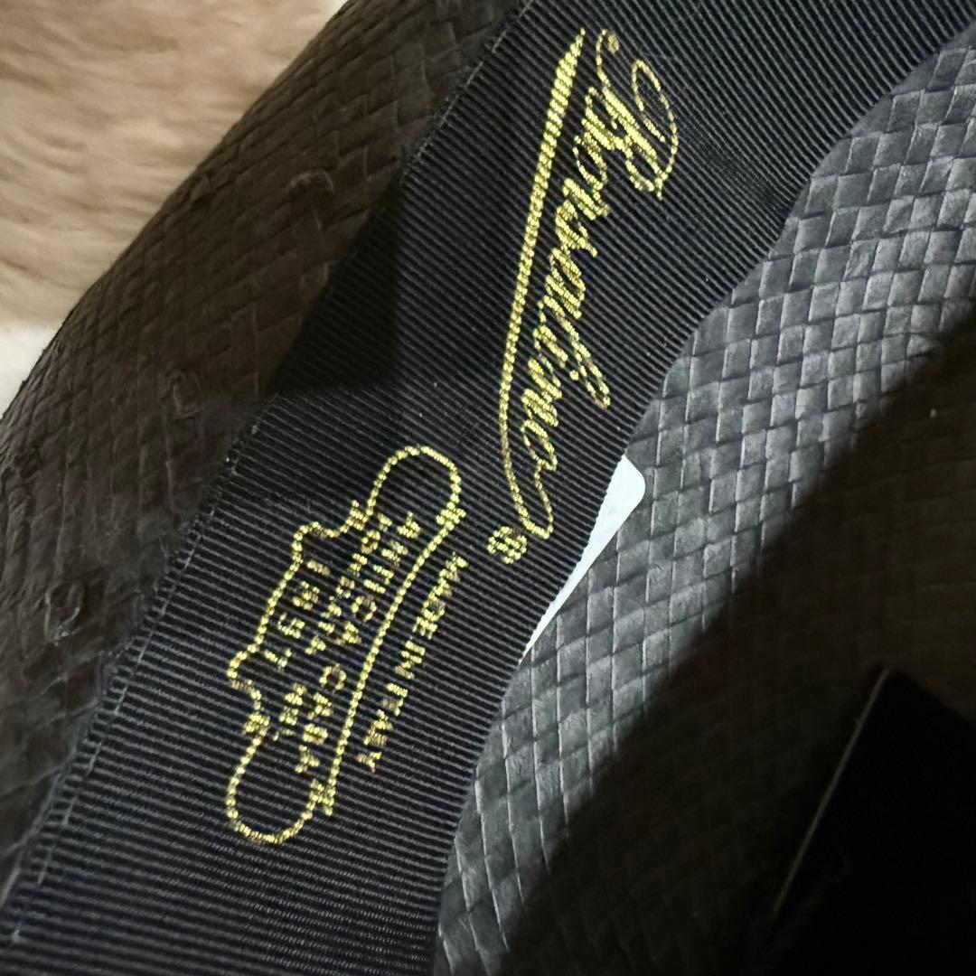 新品未使用タグ付 Borsalino　ペーパ素材　ストローハット　約61センチ