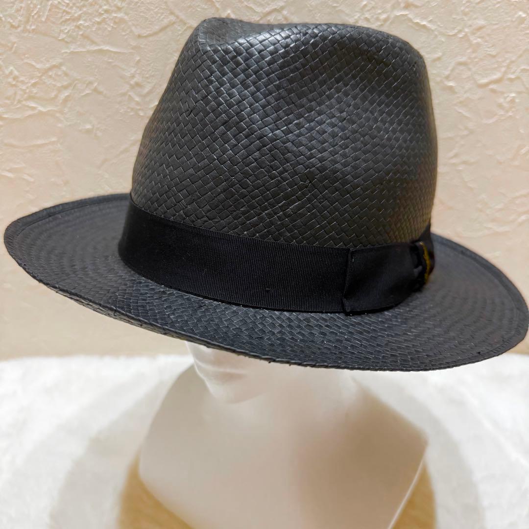 新品未使用タグ付 Borsalino　ペーパ素材　ストローハット　約61センチ