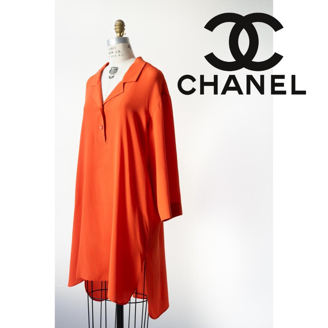 CHANEL シャネル チュニック丈 シャツ ワンピース