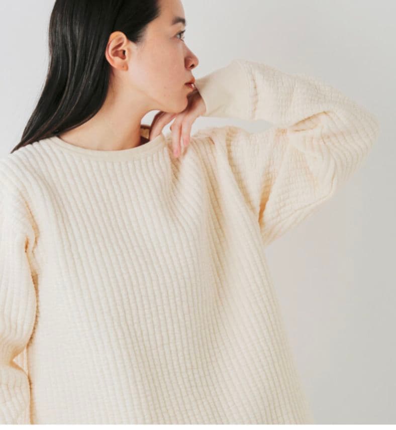 chimalaブリスター キルト クルーネック プルオーバー 　新品タグ付き