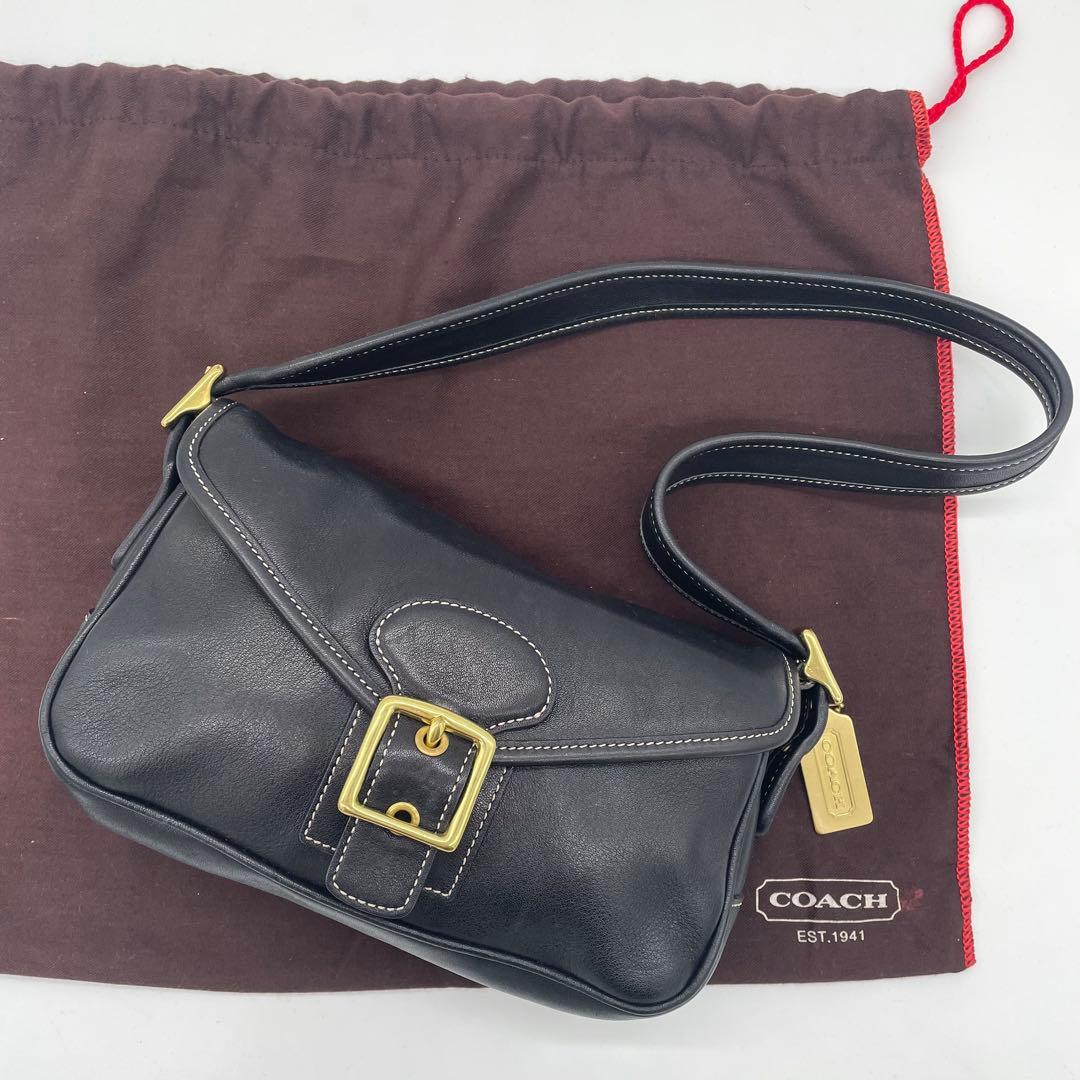【極美品】コーチ　ワンショルダーバッグ　ソーホー　レザー　パンプトン　ブラック