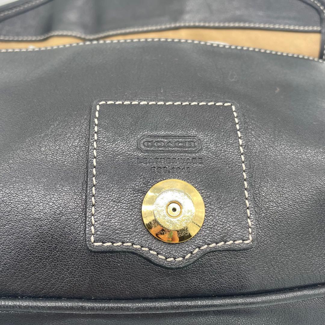 【極美品】コーチ　ワンショルダーバッグ　ソーホー　レザー　パンプトン　ブラック