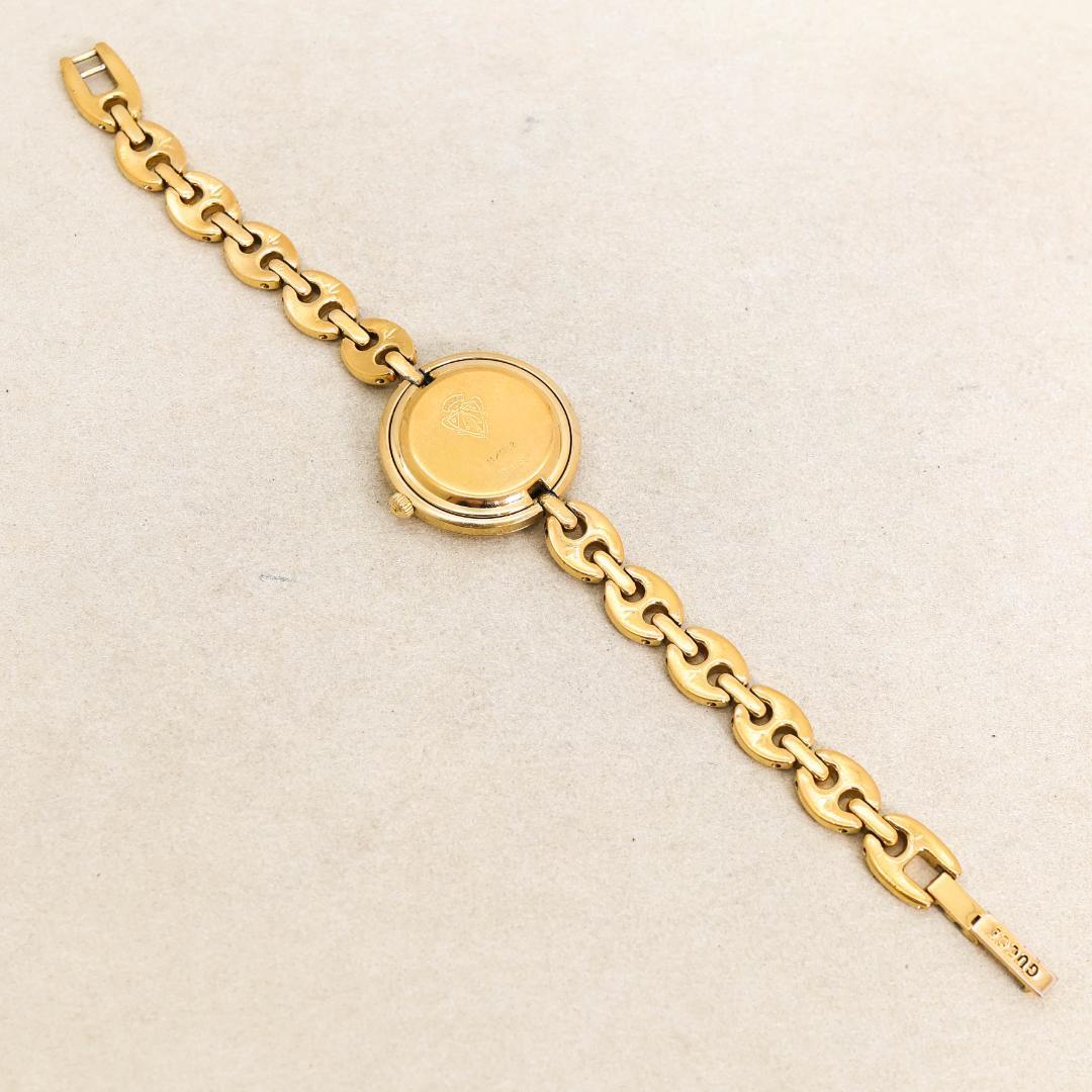 稼働 GUCCI 腕時計 チェンジベゼル チェーンブレス アンティーク 2485