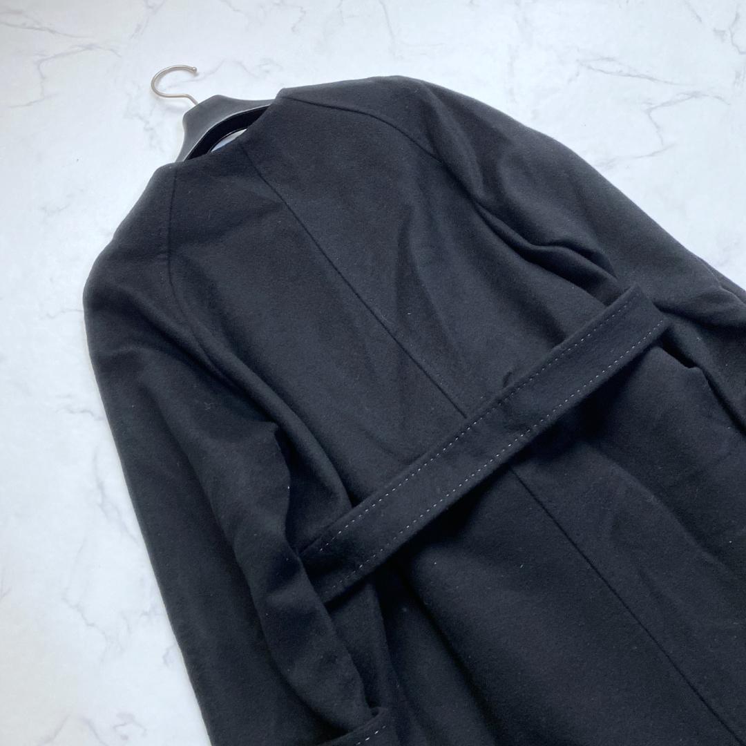 PSポールスミス ノーカラーコート 近年モデル カシミヤ混 36 ベルト