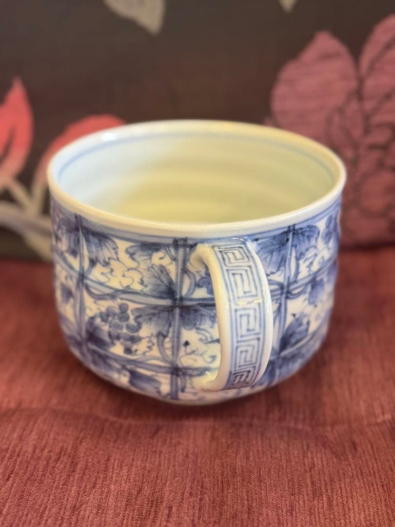 波佐見焼 中村平三作 特大マグカップ（直径約14cm）