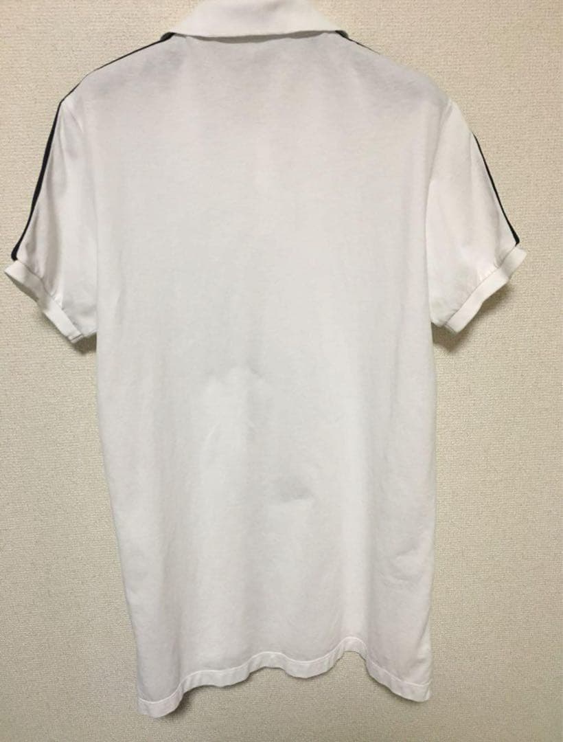 21SS DSQUARED2 ホワイト Leaf TAPE ポロシャツ