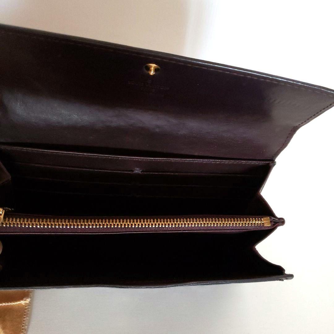 美品 ルイヴィトン ヴェルニ アマラント 10枚カード ファスナー長財布ボルドー