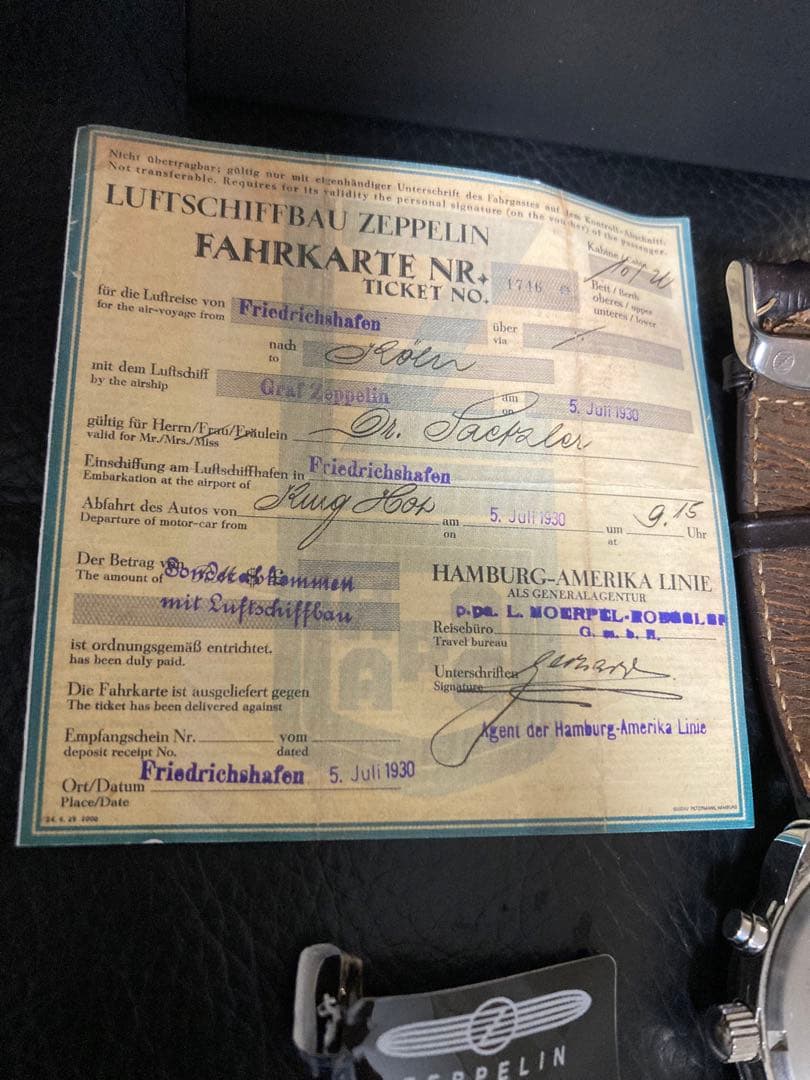 ツェッペリン ZEPPELIN 100周年記念 時計