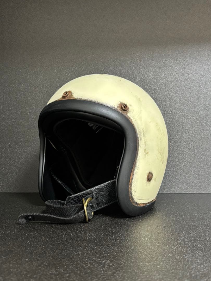 J*様 新品 500TXタイプ 小帽体 深めジェットヘル Mサイズ アイボリー