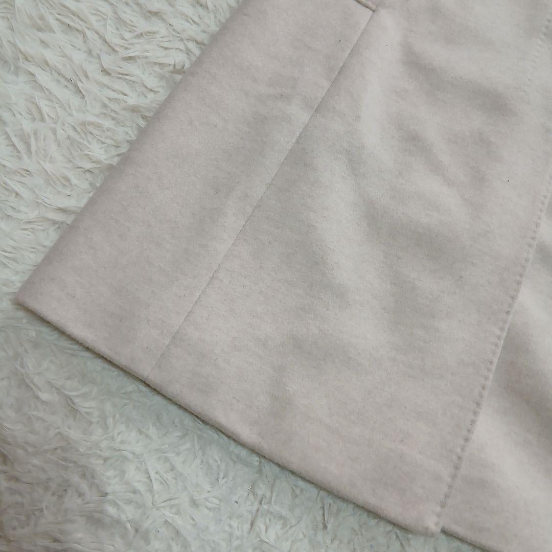 【23区】未使用級　ウールアンゴラビーバースタンドカラーコート大きいサイズ　46