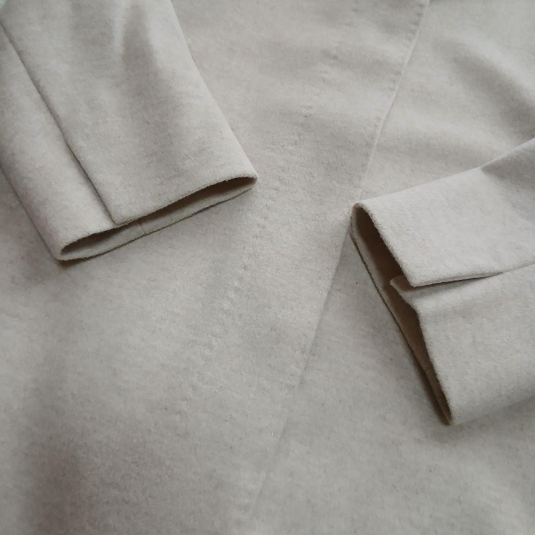 【23区】未使用級　ウールアンゴラビーバースタンドカラーコート大きいサイズ　46