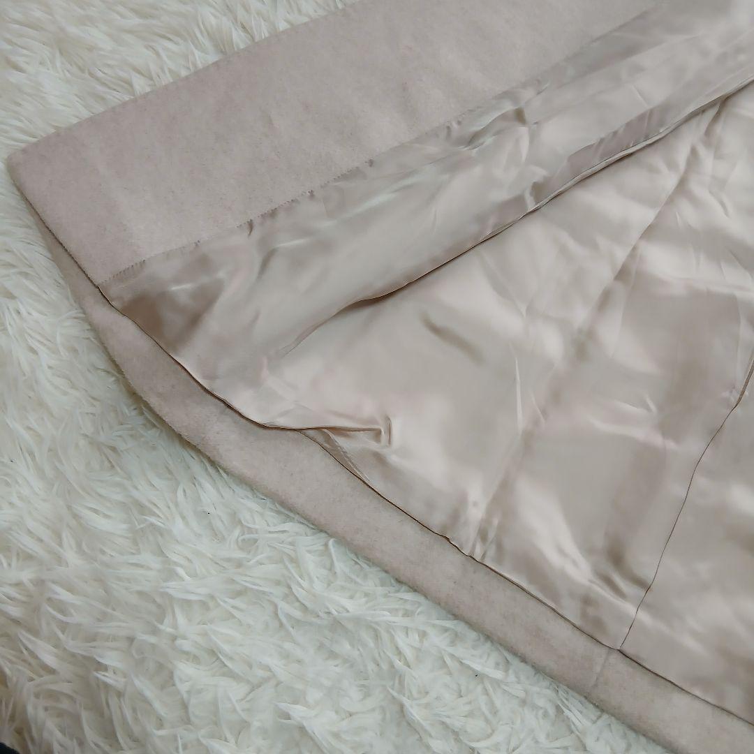 【23区】未使用級　ウールアンゴラビーバースタンドカラーコート大きいサイズ　46